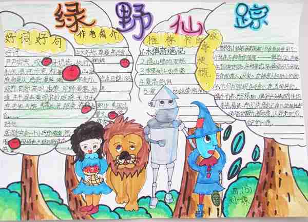 <b>绿野仙踪_手抄报版面设计图</b>