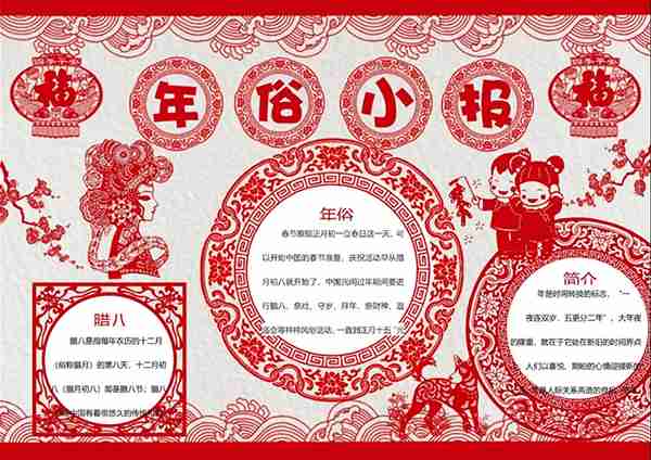 <b>年俗小报_新年快乐手抄报简单</b>